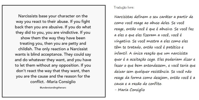 A projeção do Narcisista